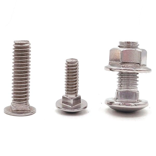 ASME B 18.2.1 Stainless Steel SS304 SS316 Carbon Steel Plated Carriage Bolt