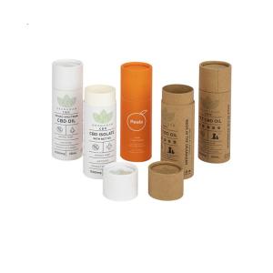 Speciality Paper Orange Round Kraft Boxes OEM ODM Available