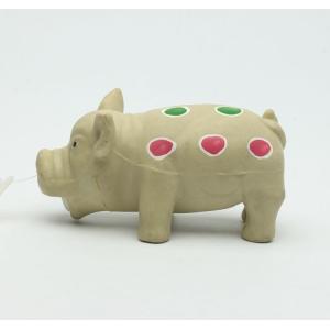 Wholesale Color customize Oinking Latex Squeaky dog toy pig