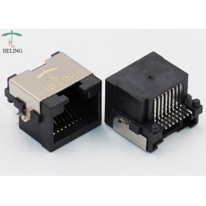 R/A One Port Shielded RJ45 Lan Jack 8P8C Modular Connector SMT Type MJ88G-B011