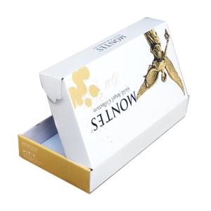 Recyclable White Wine Packaging Boxes CMYK Printing SGS Certificated