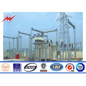 High Voltage Galvanized Steel Poles Electric Transformer Substation Structure