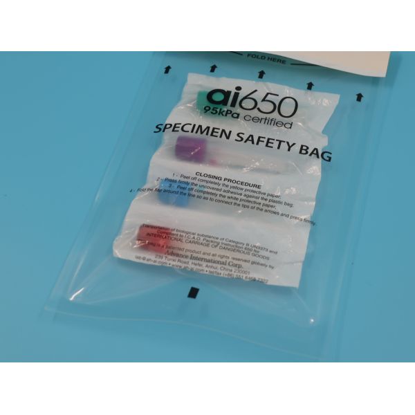 Customizable Biohazard Specimen Bags For Lab Sample Transport Zipper PP And PE