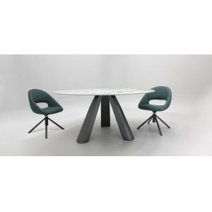 Foshan Furniture Modern Rectangular Italian Luxury Marble Dining Table Set 6