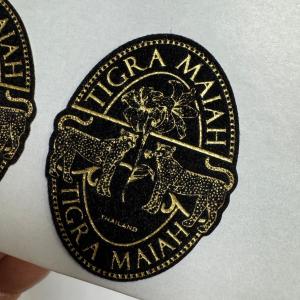 Custom Logo Special Texture Embossed Stickers Various Shapes Luxury Perfume