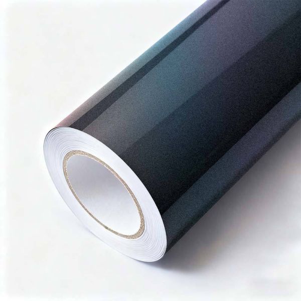 Quality Scratch Resistant Black Rainbow Vinyl Wrap OEM / ODM Rainbow Vortex Wrap HYC1007 wholesale