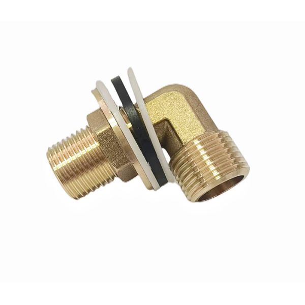 Quality 1/2'' Lead Free Brass 90 Degree Elbow With Wide Flange Brass Tap Back Nuts wholesale