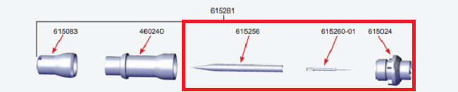 MS Topcoat A4 Spray Nozzle Holder 615256 615260-01 615024