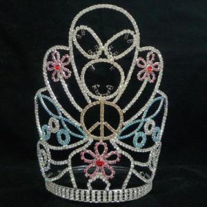 Cheap Easter Rabbit flower pageant crowns and tiaras pageant rhinestone crystal tiaras and crown supplier pai crown jewelry for sale
