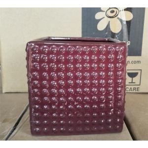 Small Square 12x12x12cm Glazed Ceramic Indoor Pots