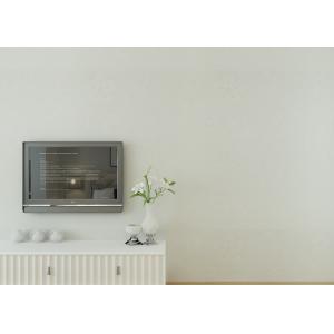 Cheap Simple Pure White Non woven Wallpaper Modern Style Flock Surface for sale