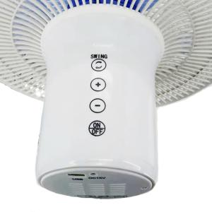 BLDC 16 Inch Solar Floor Fan Rechargeable With Touch Switch And Remote Control