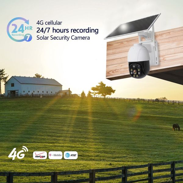 4G 2MP V380 Pro Cellular Solar Camera With Sim Card Customizable