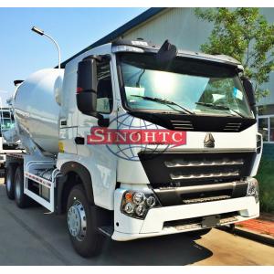 6x4 Cement Mixer Truck 9m3 Volume HOWO A7 Cabin Series 336 / 371hp Engine Power
