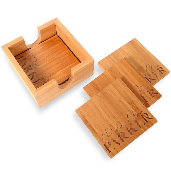 Quality square shape bamboo tea coaster square coaster holder for stylish design and hot sell wholesale