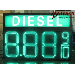 24 Inch RS232 Gas Station LED Display Signs Price Wireless RF Control 5000 Cd/m2