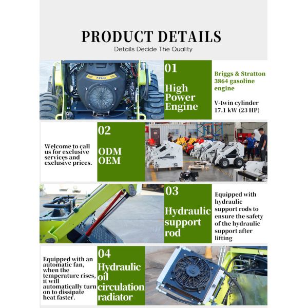 Loader Skid Steer Chinese Manufacturer Super Loading Capacity Mini Loader Skid Steer EPA CE