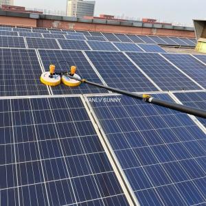 3.5m-5.5m-7.5m Max Unfold Size Solar Panel Cleaning Robot with Rotating Machine