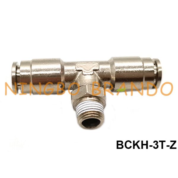 Quality Brass Push On Pipe Union Male Branch Tee Pneumatic Hose Fitting 1/8'' 1/4'' 3/8'' 1/2'' wholesale