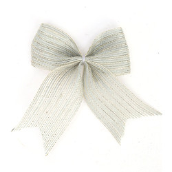 Factory Direct Sale 3.8Cm Fish Silk Hemp Bow Christmas Decoration Bow Minimalist