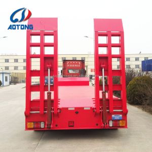 100ton Detachable Gooseneck Dropdeck Semi-Trailer for 5 Axle Steering Low Bed