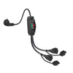 2Ft 1 NEMA 5-15P To 2 NEMA 5-15R US Power Extension Cord Y Splitter With Switch