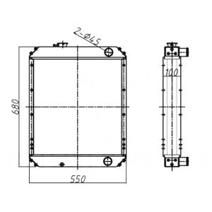 PC60-7C Aluminum Excavator Radiator for PC60-7 PC60-7R-4D102 PC70-7 PC60-7E 201