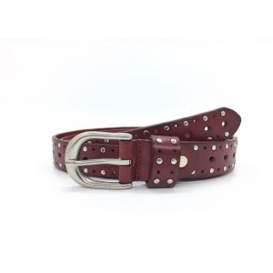 China Handmade 2.8CM Womens Studded Leather Belt For Pants on sale