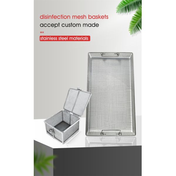 Storage Surgery Instrument Tray Woven Disinfection Basket Stainless Steel