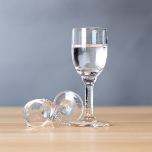 Machine Made 2 Oz Goblet Shot Glass For Wine Tasting