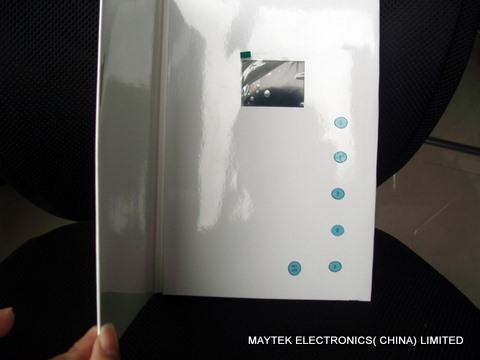 2G, 4G slide tongue LCD Greeting Card video - brochure with rechargeable lithium