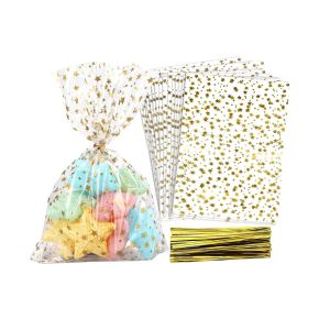Recyclable Custom Printed Cellophane Gift Wrap Bags For Party Treats Package Of
