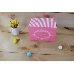 Promotion Paper Birthday Cake Box Multi Function Customized Logo Flat Transporta