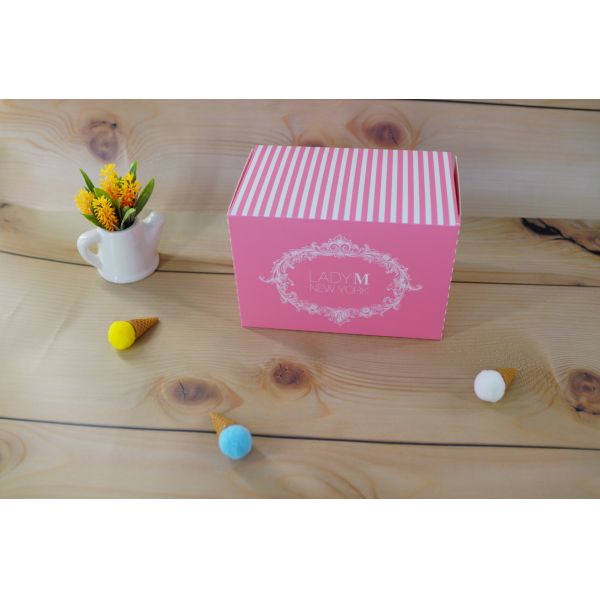 Promotion Paper Birthday Cake Box Multi Function Customized Logo Flat Transporta