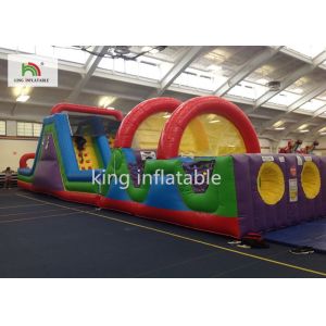 Cheap Customized Small PVC Inflatabel Obstacle Sport Games With Slide For All Ages for sale