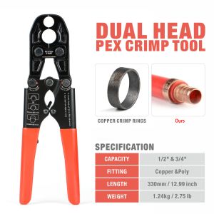 Lightweight PEX Plumbing Crimping Tool Durable Ergonomic Design
