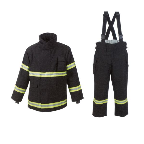 Quality Black Flame Resistant Suit With 3m Reflective Stripe Aramid Thread Thread wholesale