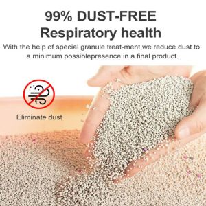 Customised Fragrance Strong Clumping Bentonite Cat Sand For Water Absorption And