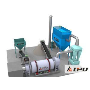 Granular Material Flyash Industrial Drying Machinery , Easy To Install