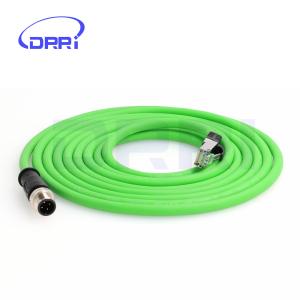 Cheap M12 4pin D-Code Male to RJ45 Waterproof Ethernet Shielded Cable for Industrial Ethernet Applications for sale