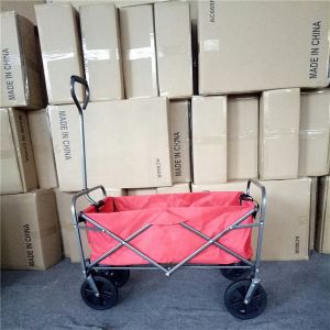 China Easy Transportation Foldable Wagon Cart 600D Portable Camping Trolley Hiking on sale