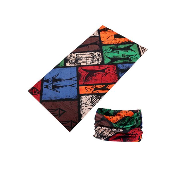 Quality Retro Design 100% Microfiber Polyester Seamless Headscarf  Bicycle Headwear wholesale