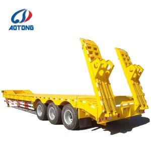 Exchangeable King Pin 2-5 Axle Gooseneck Heavy Duty Loader Low Flatbed Semi