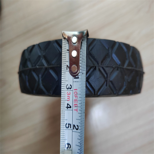 Small Heavy Duty Solid Rubber Wheels 6 Inch Metal Rim Solid Wheels For Hand Trucks