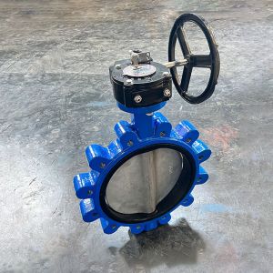 Turbine lug butterfly valve Lug type lockable ductile iron manual butterfly
