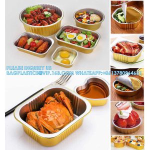 475ml Length 161MM, Sturdy Aluminum Foil Pans With Lids For Cooking, Baking,