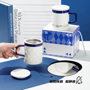 Cheap Ready To Ship In Stock Functional Ceramic Coffee Mug BOTTOM With Silicon Ring For Everyday Use for sale