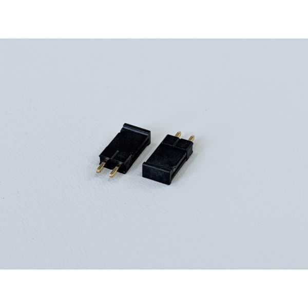 2.54mm Pitch 1×2 Single-Row Pin Header Connector, Through-Hole PCB Electronic Connector, Gold-Plated Terminals for Signal & Power Transmission
