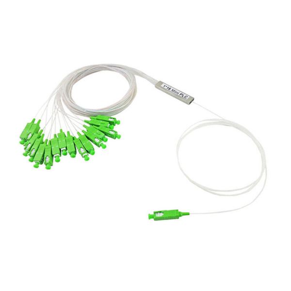 Quality 1x16 Fiber Optic PlC Steel Tube Splitter 1260NM 1650NM SC APC Low Insertion Loss wholesale