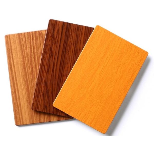Flexible PVDF Wood Grain Aluminum Composite Panel Architectural Wood Siding